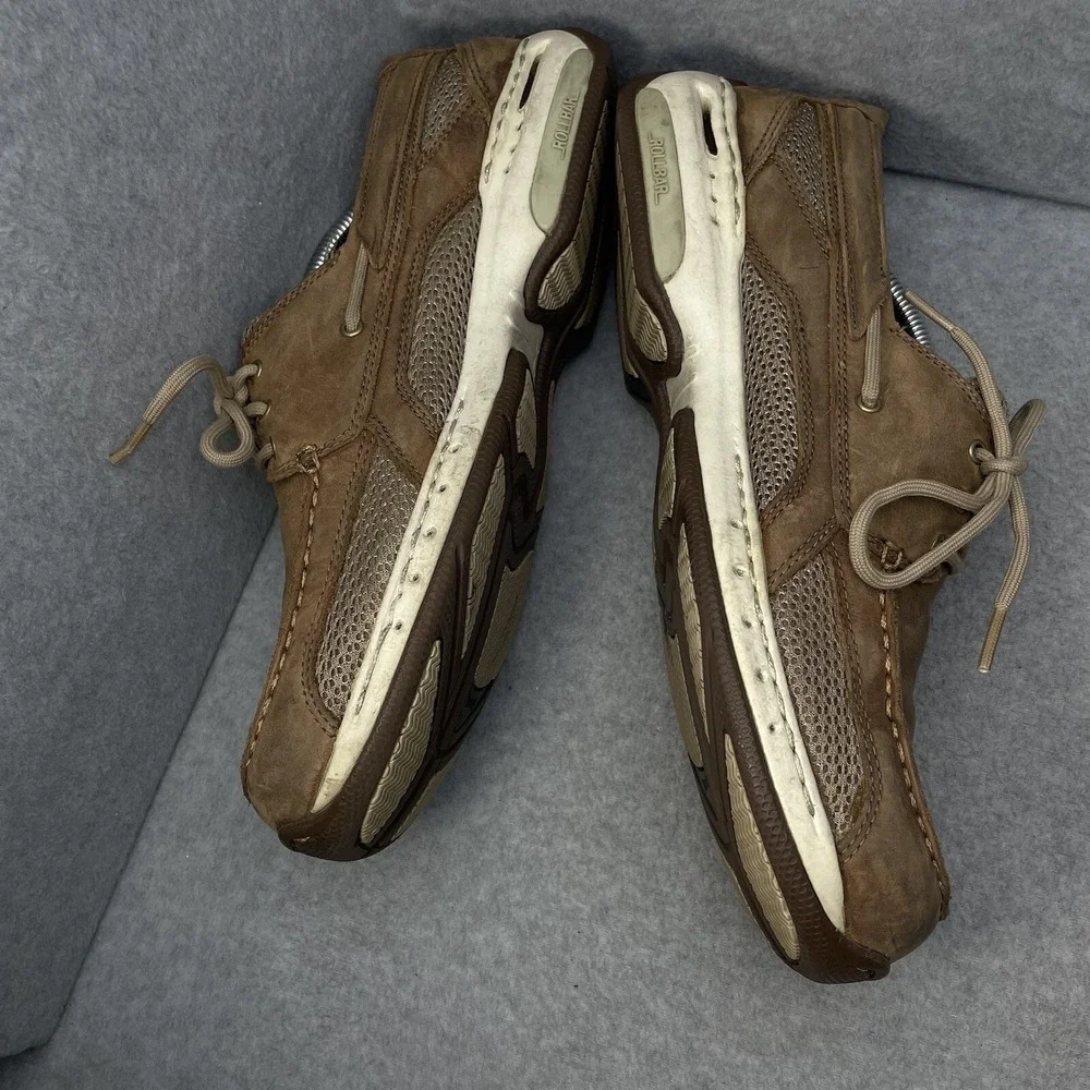 Dunham by New Balance Men's Size 10 2E Brown Leather Captain Boat Loafer Shoes